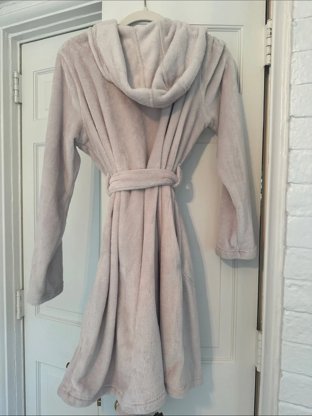 UGG Plush Hooded Robe in Pale Pink